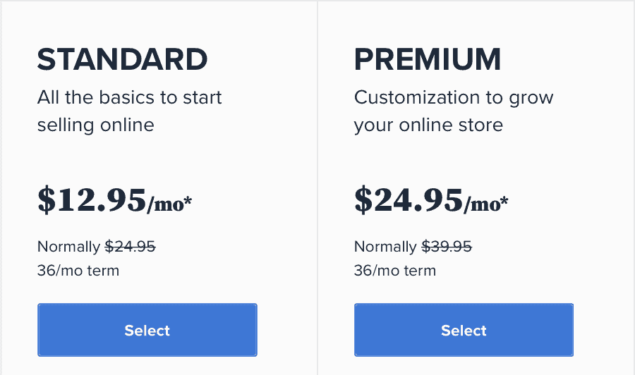 36-month bluehost online stores pricing plan