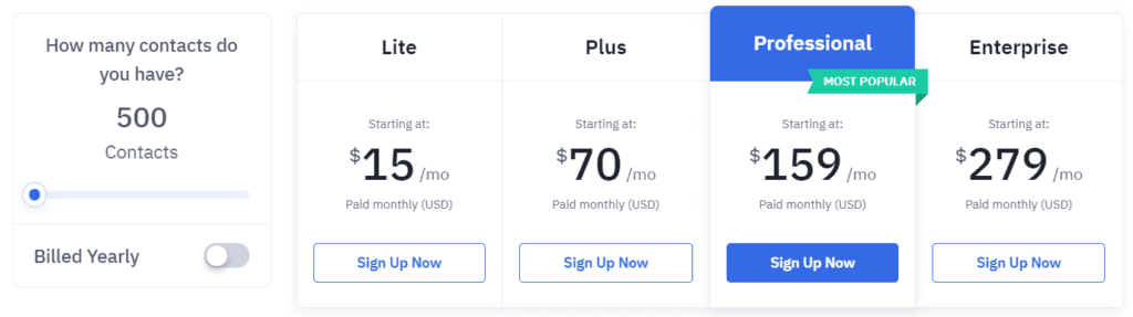 ActiveCampaign Pricing Plans