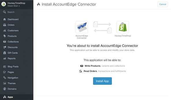 AccountEdge Pro Shopify Connector