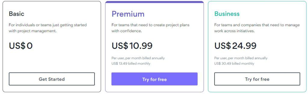 Asana Pricing Plan