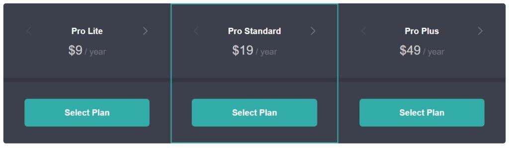 Carrd Pricing Plan