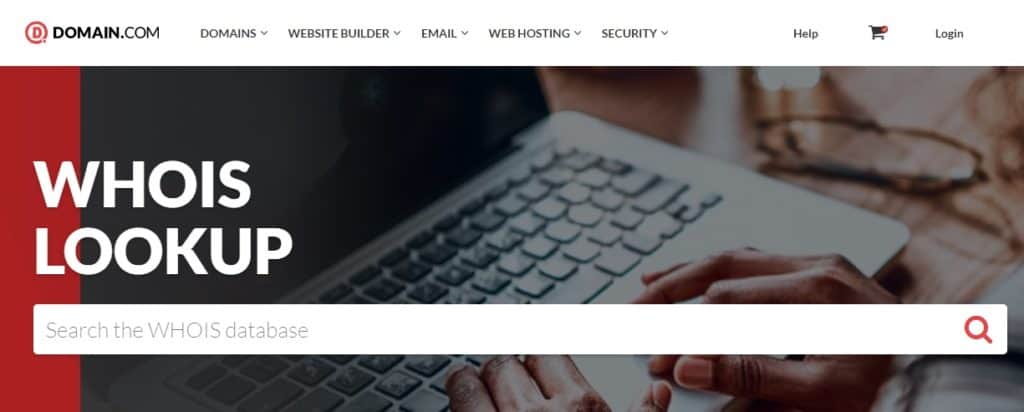 Domain.com WHOIS Lookup tool
