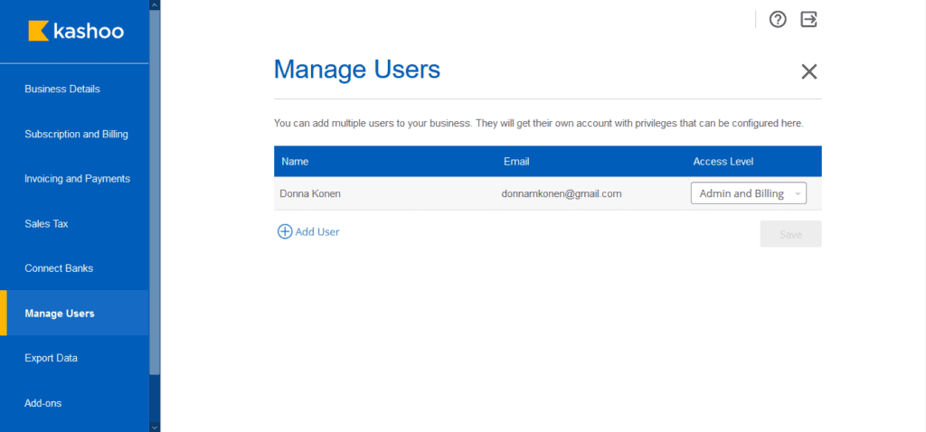 Kashoo Dashboard