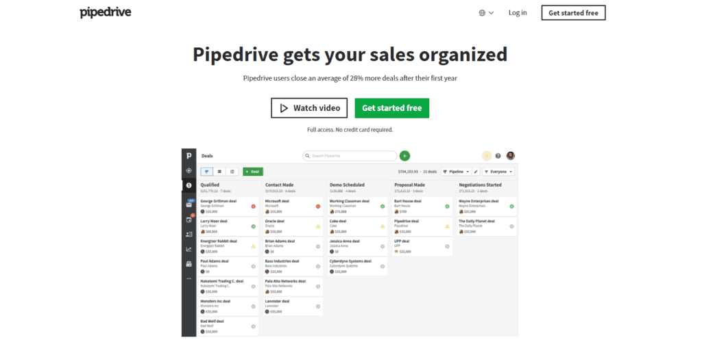 Pipedrive Homepage