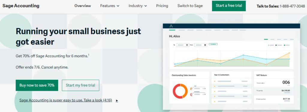 QuickBooks Alternative: Sage Business Cloud Accounting