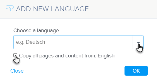 Webnode Guide: Add New Language