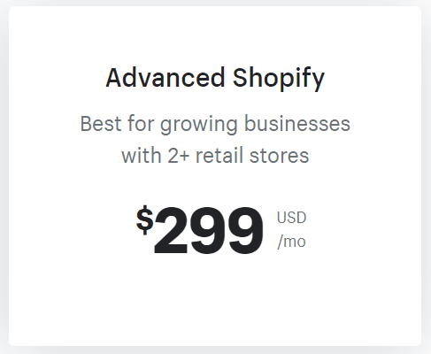 Advanced Shopify Plan