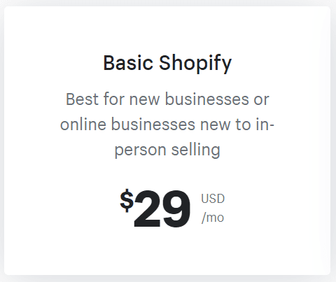 Basic Shopify Plan