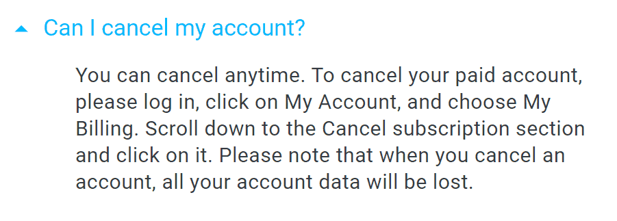 GetResponse Account Cancellation