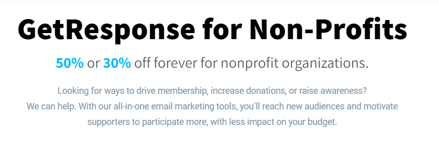 GetResponse Non-profits