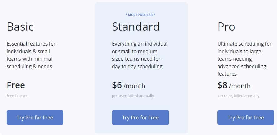 Calendly Alternatives: Calendar Pricing Plan