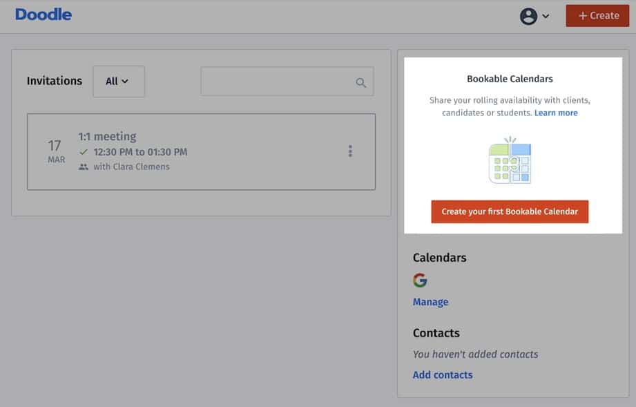 Doodle Guide: Bookable Calendar Doodle Guide: Bookable Calendar
