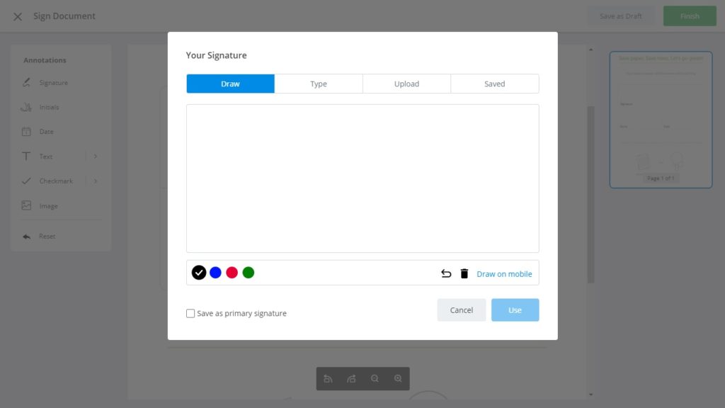 SignEasy Document Editor