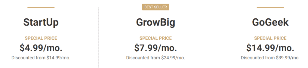 SiteGround Pricing