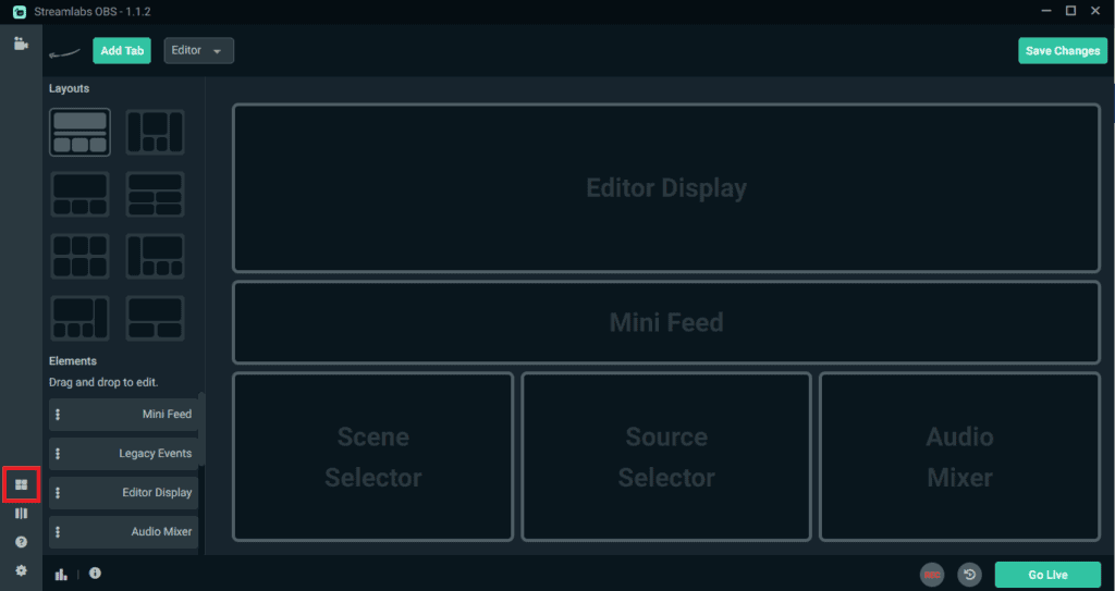 Streamlabs OBS Layout Editor