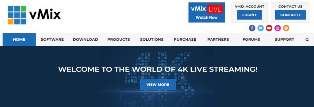 vMix: Best for Professional Broadcasters