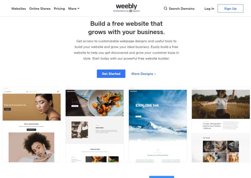 Weebly: Top Pick