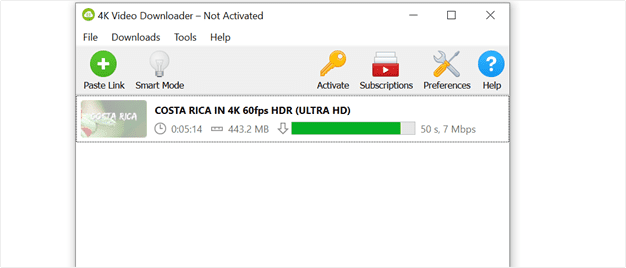 4k video downloader downloading process