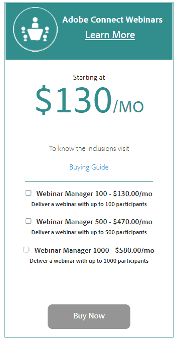 Adobe Connect Pricing