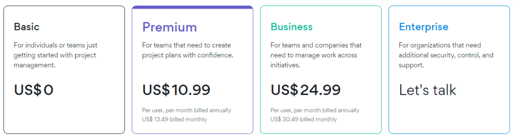 Asana Pricing Plans