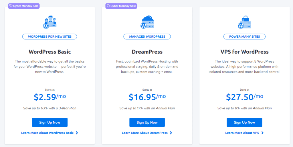 dreamhost pricing and plans