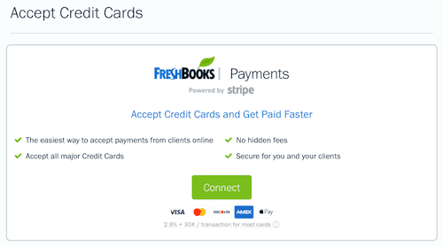 FreshBooks payment options