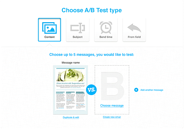 GetResponse A/B testing