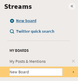 Hootsuite Create a New Board
