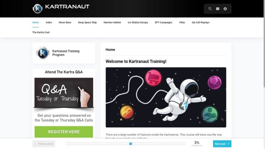 Kartranaut Training - New site