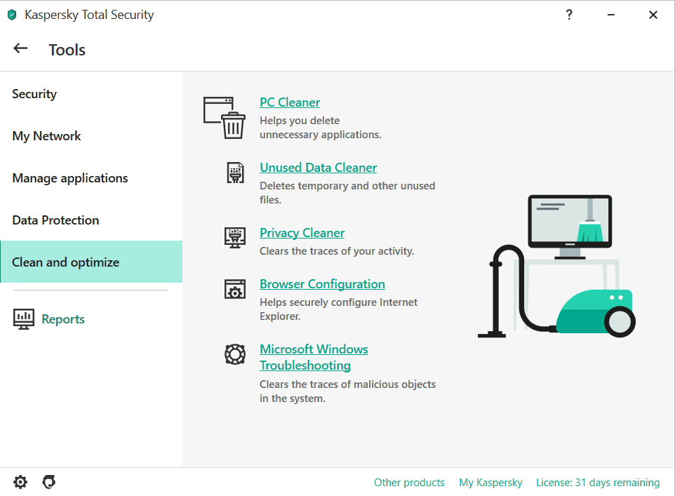 Kaspersky PC Cleanup Tools