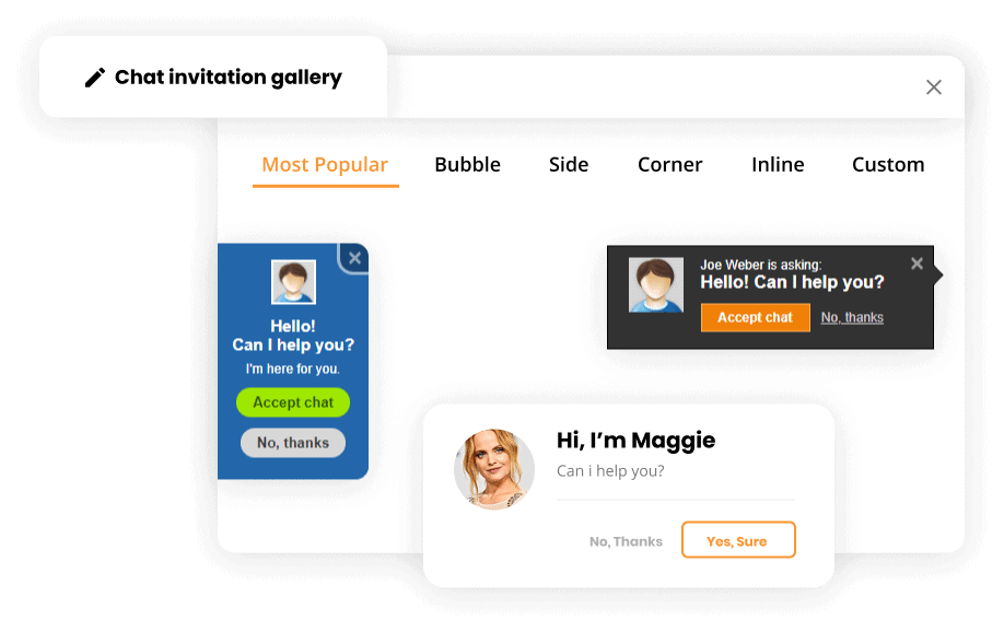 LiveAgent Guide: Chat Invitation Gallery Sample