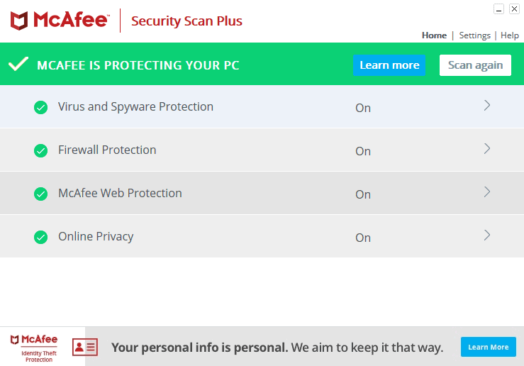 McAfee Security Scan Plus