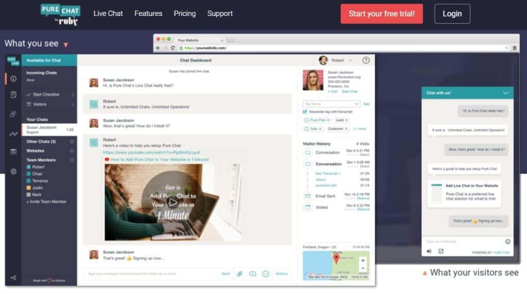 Pure Chat: Live Chat Software For Small to Mid-Sized Teams