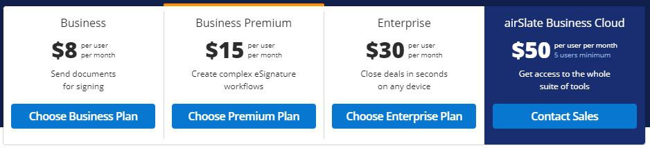 SignNow Pricing Plan SignNow Pricing Plan