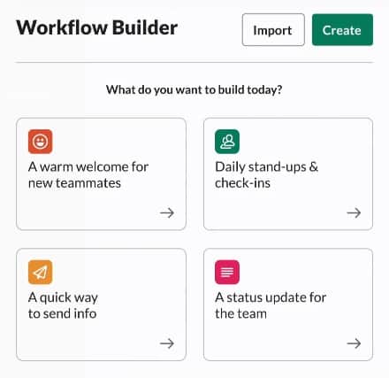 Slack Workflow Builder