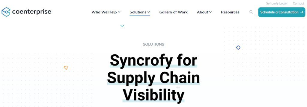 Syncrofy for Supply Chain By CoEnterprise