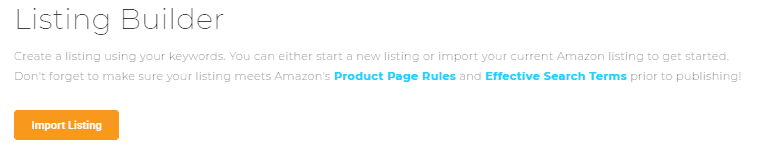 Viral Launch Listing Builder - Import Listing