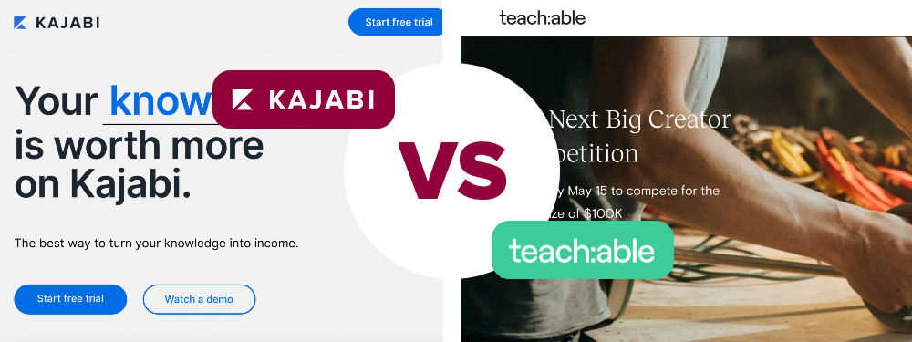 Kajabi vs teachable