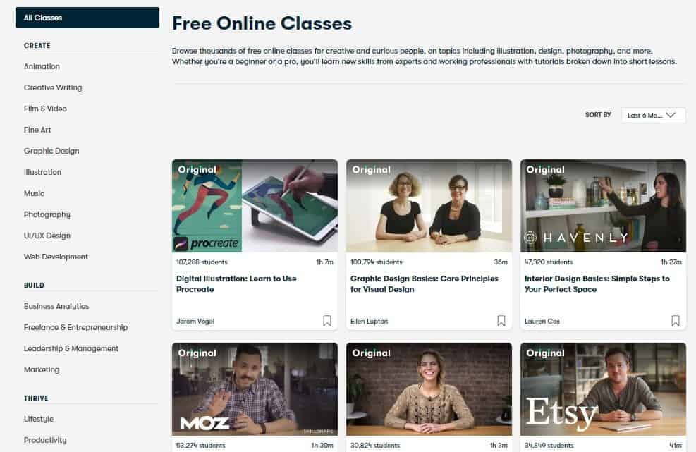 skillshare vs. udemy - skillshare free online classes