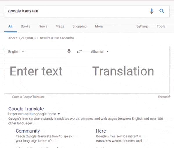 Google Translate Accessibility Feature