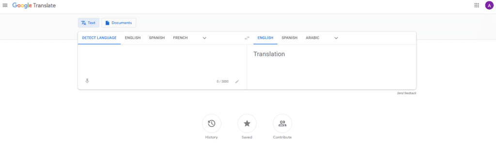 Google Translate Machine Translation Software
