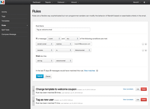 mailchimp rules