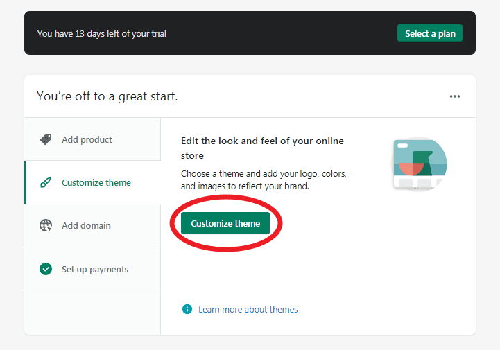 Shopify key feature: storefront builder