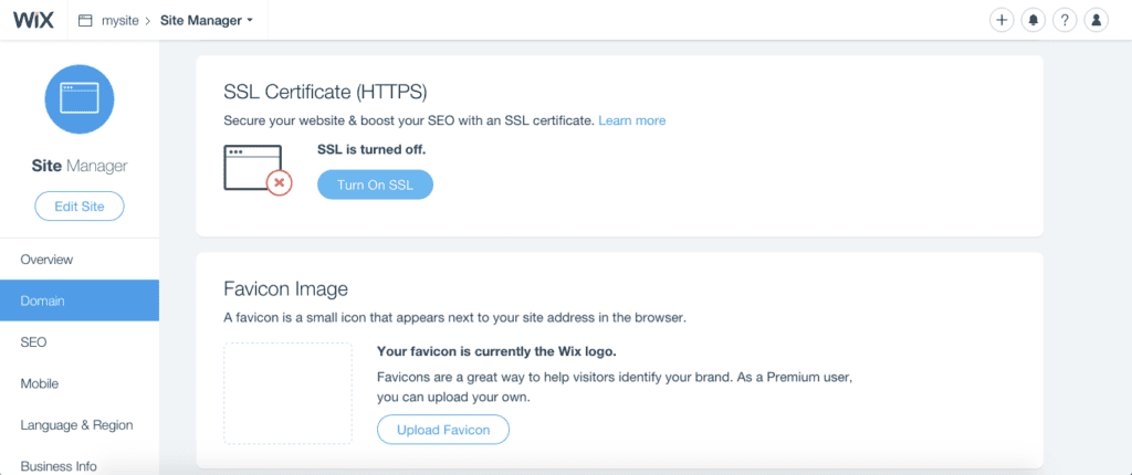 wix key feature: ssl certificate