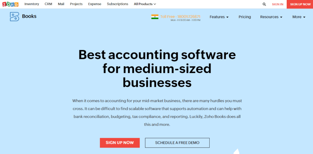 Zoho Books: Scalable Cloud-Based Accounting Software