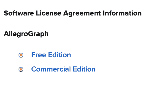 allegrograph user software license agreement