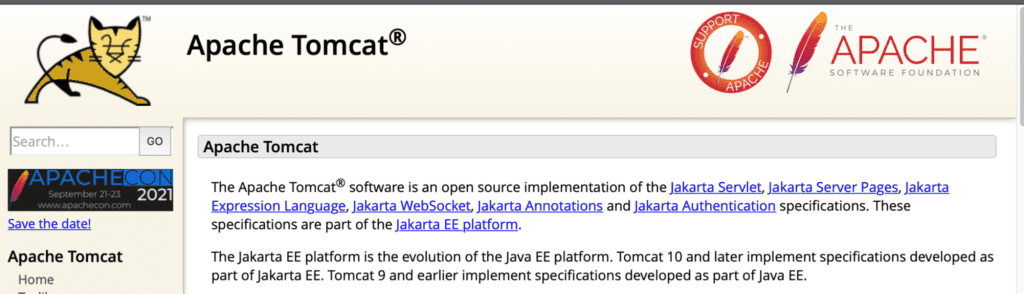apache tomcat homepage