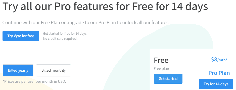 Vyte pricing