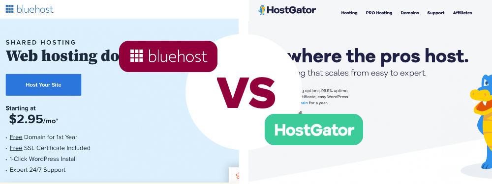 Bluehost vs hostgator