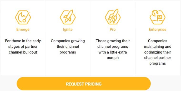 Impartner PRM software pricing plan